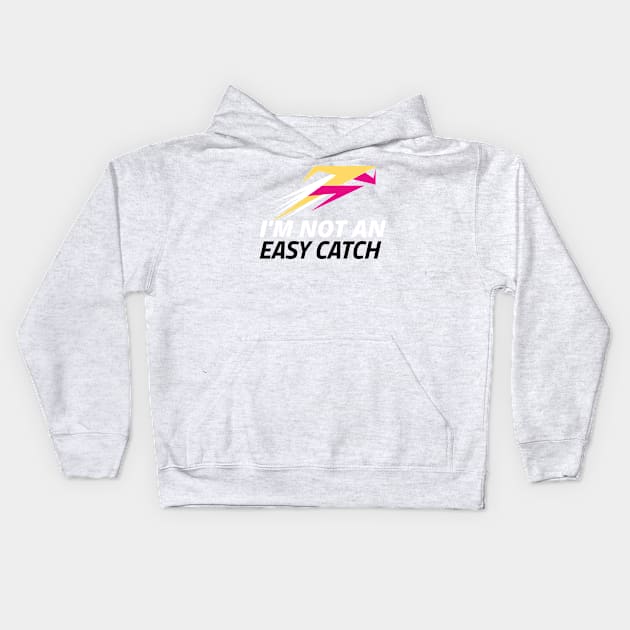 I'm Not An Easy Catch Running Kids Hoodie by TheFireInsideTeeShop